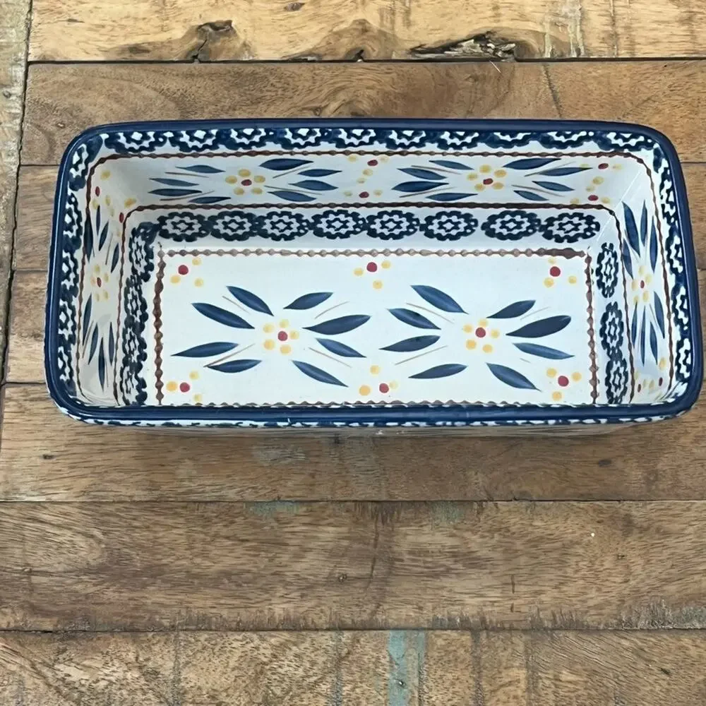 Temptations By Tara Old World Blue Floral Baking Dishes 1 & 1.5 Quart